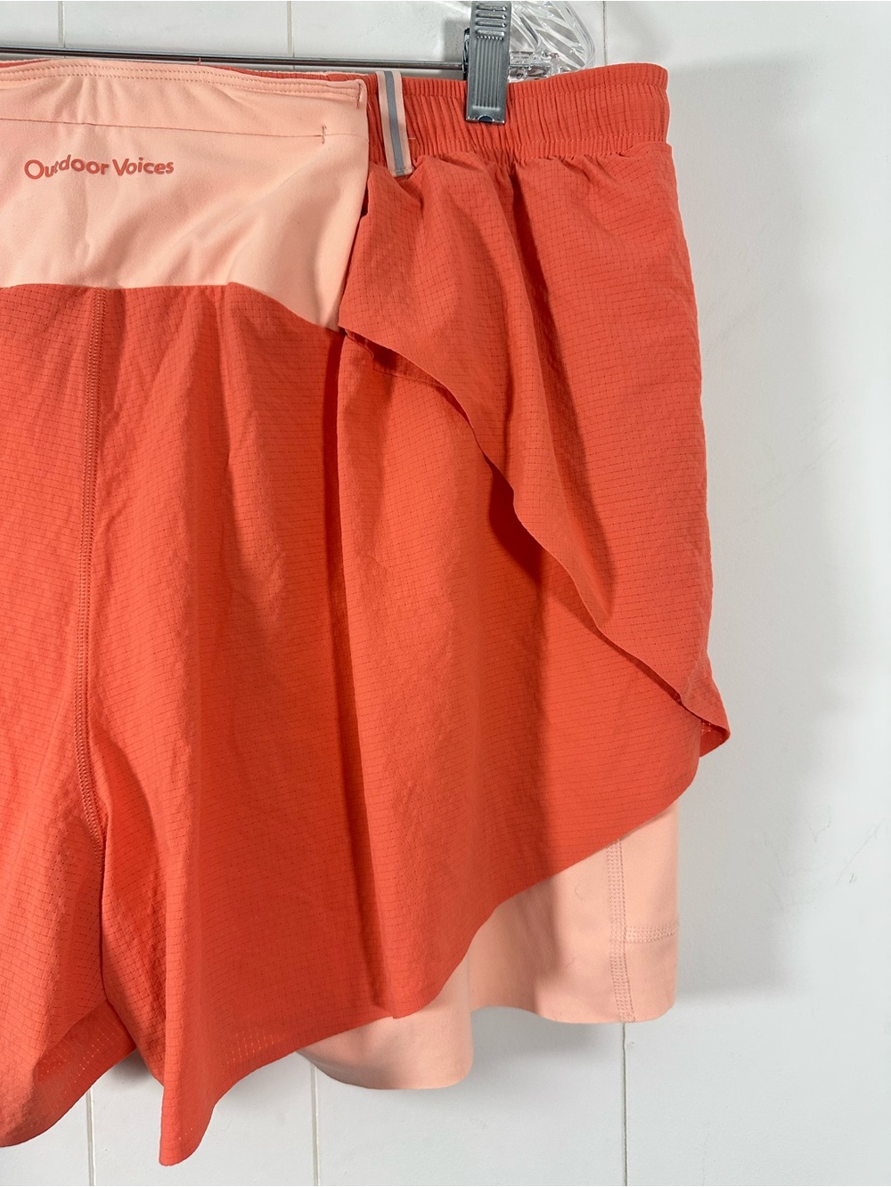 Outdoor Voices Size XXL Orange Jog Short 2-in-1 Layered Built In Liner Athletic - Picture 8 of 14